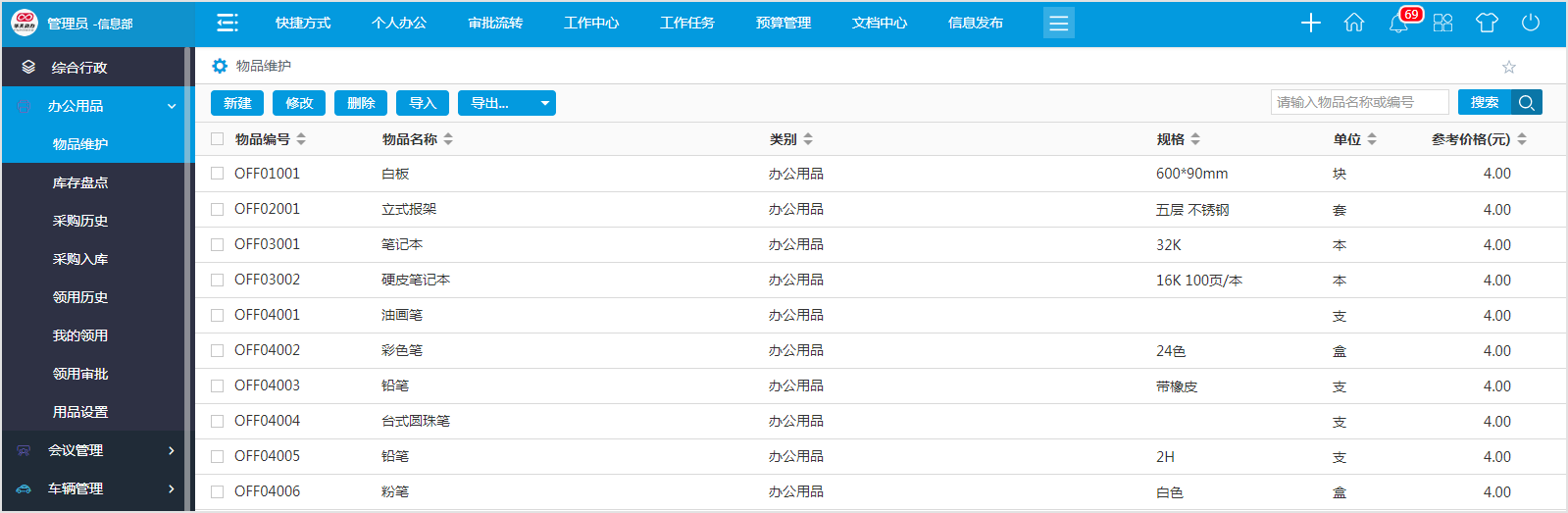 辦公用品難管理？OA系統(tǒng)幫你解決